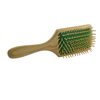 Professional Healthy Care Elegant Streamlined Durable Wooden Hair Brushes Custom Logo Paddle Cushion Wood Hairbrush Low Moq