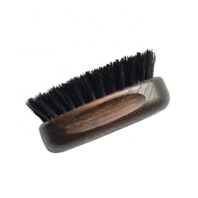 Custom Ionic High End Non-slip Ashtree Wooden Handle 100% Small Size Hair Beard Brush Wood Boars Bristle Men s Hairbrush Set