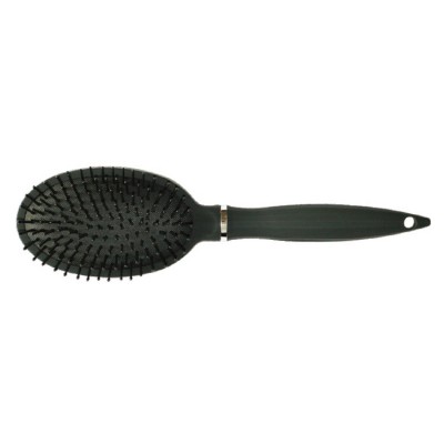 Customized Color Abs Tpr Classical Rubber Cushion Dry Massage Hair Brush Large Oval Detangling Hair Brush Logo For Natural Hair